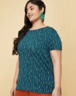 Printed Plus Size Round-Neck T-Shirt - Image 4